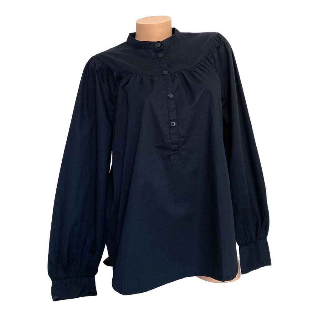 Old Navy Women’s LARGE TALL Long Sleeve Mandarin Neck Blouse Button Top‎